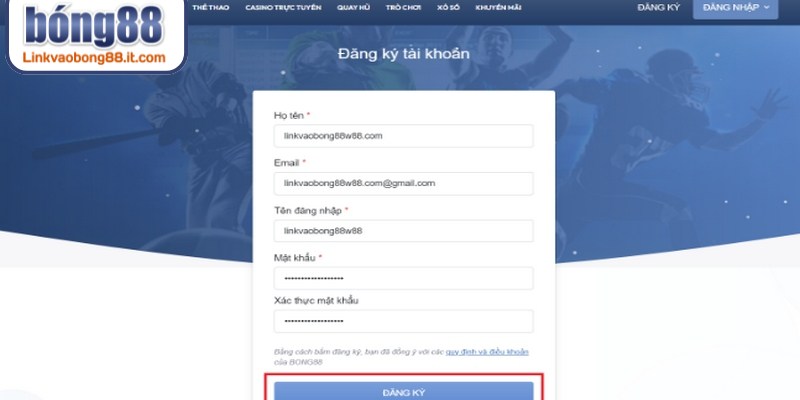Hướng dẫn đăng ký BONG88 điện thoại qua các bước