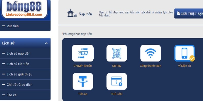 Nạp tiền BONG88 ngân hàng được đánh giá là an toàn, dễ thực hiện nhất